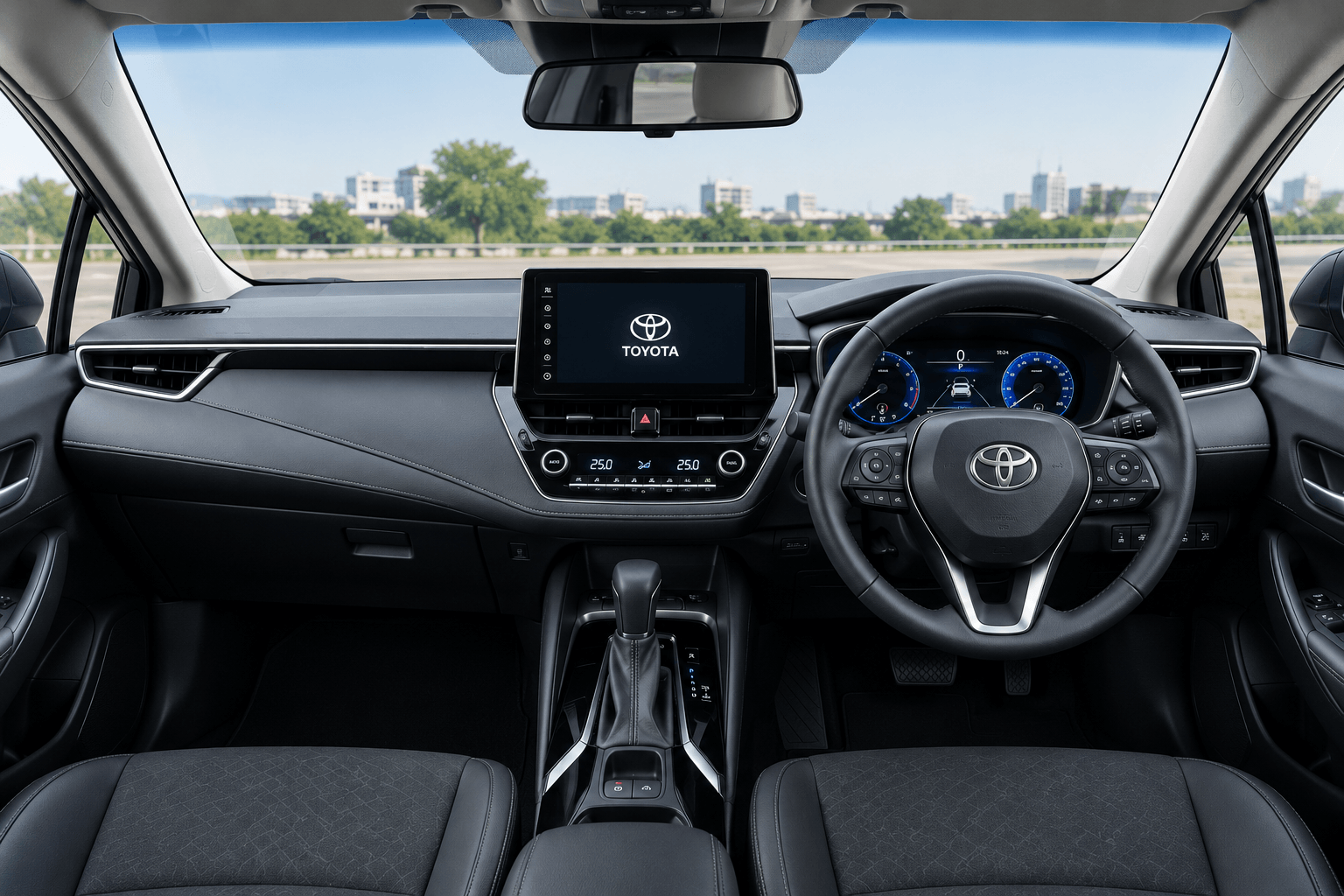 Toyota Corolla price in Pakistan 2027 Altis Grande interior seen from the driver seat