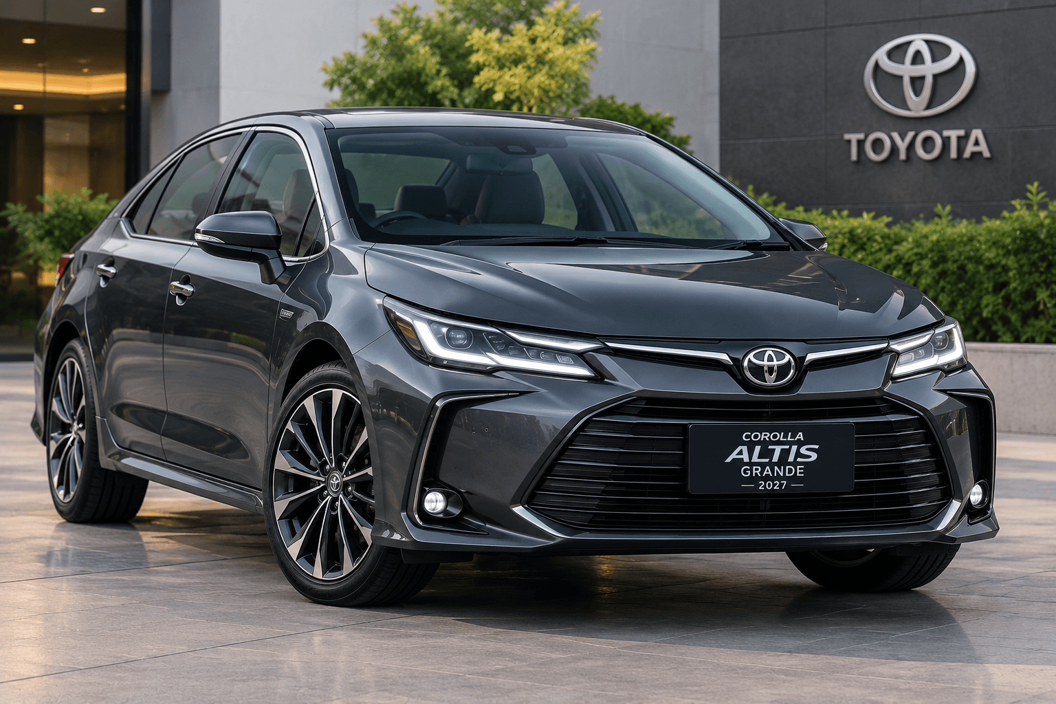 Toyota Corolla price in Pakistan 2027 facelift front exterior of the Altis Grande sedan