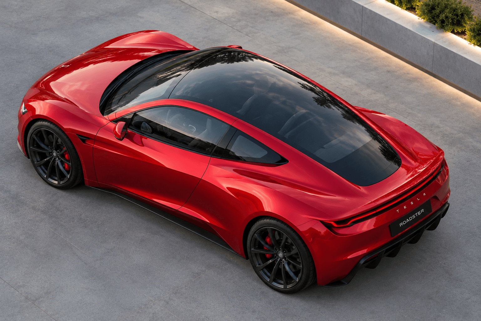 Tesla Roadster price in Pakistan 2026 rear view