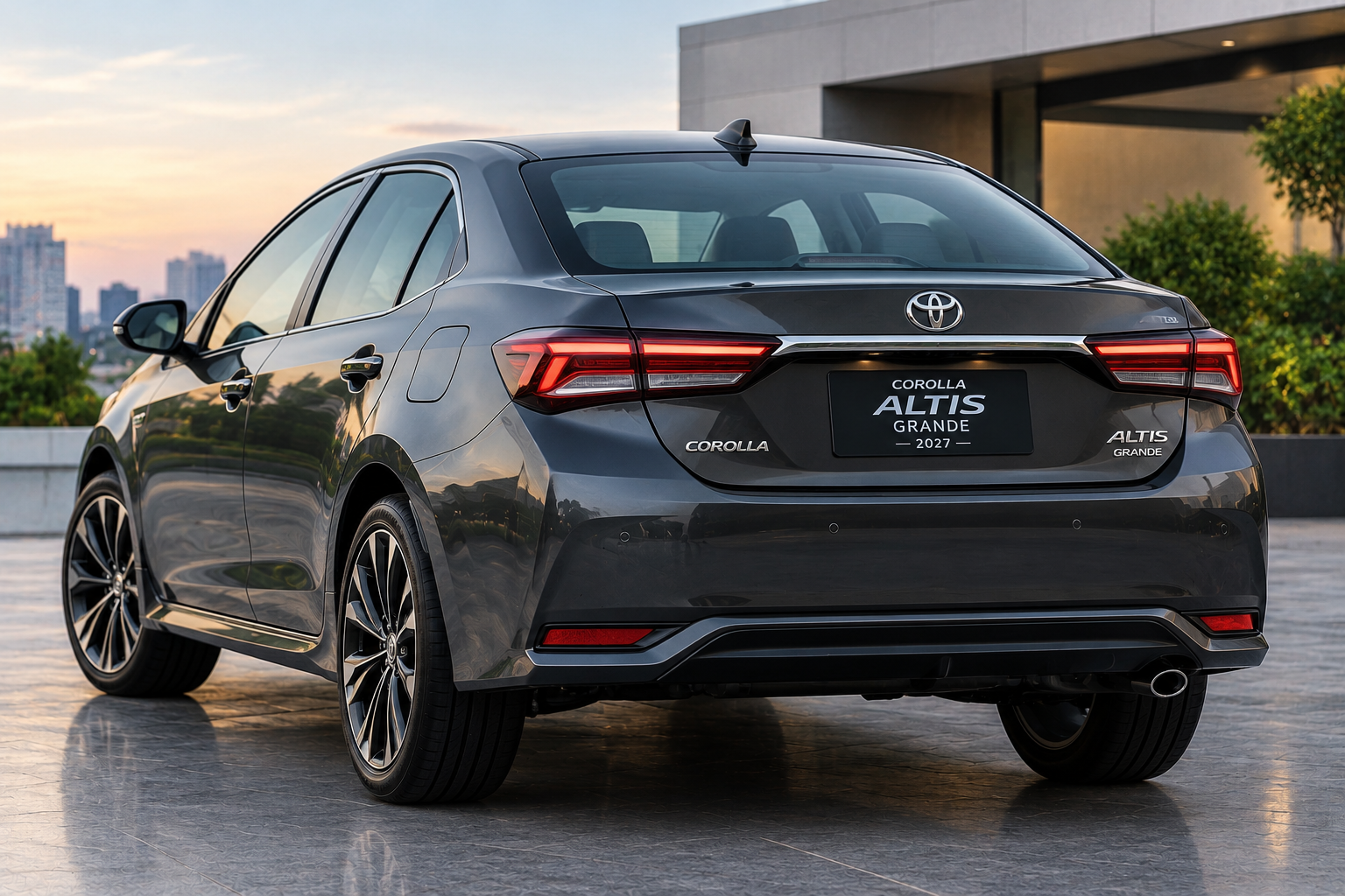 Toyota Corolla price in Pakistan 2027 facelift rear exterior of the Altis sedan